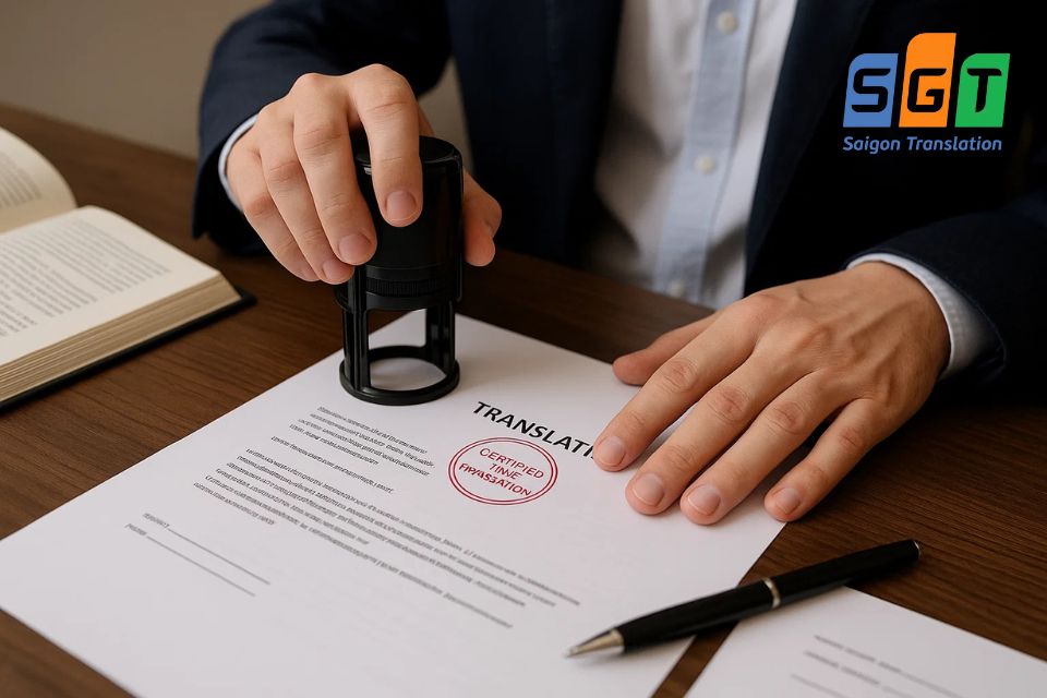 Dịch thuật Sài Gòn đảm bảo bản dịch tiếng Anh được công chứng pháp lý đầy đủ, uy tín