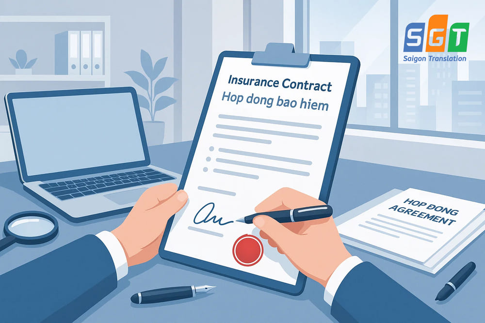 Đơn vị dịch hợp đồng bảo hiểm tiếng Anh tại Sài Gòn uy tín