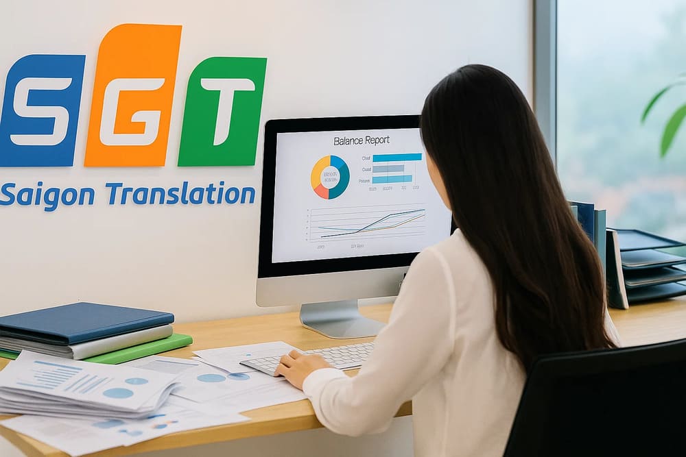 Dịch báo cáo tài chính tiếng Anh tại Sài Gòn chuyên nghiệp với SGT