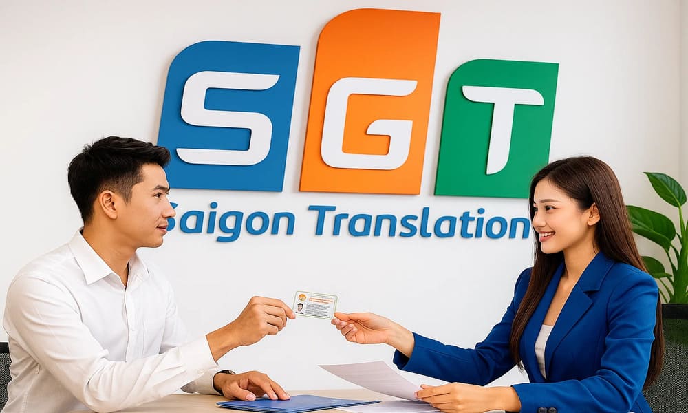 Biên dịch viên SGT tư vấn dịch căn cước công dân tiếng Anh cho khách hàng