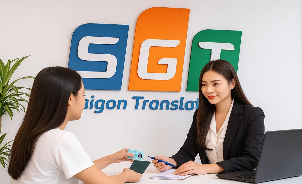 Biên dịch viên SGT tư vấn dịch hộ chiếu tiếng Anh cho khách hàng 