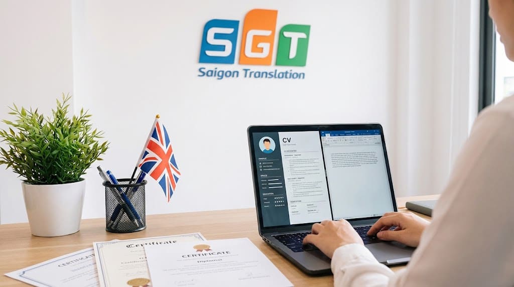 Biên dịch viên Dịch thuật Sài Gòn dịch CV sang tiếng Anh