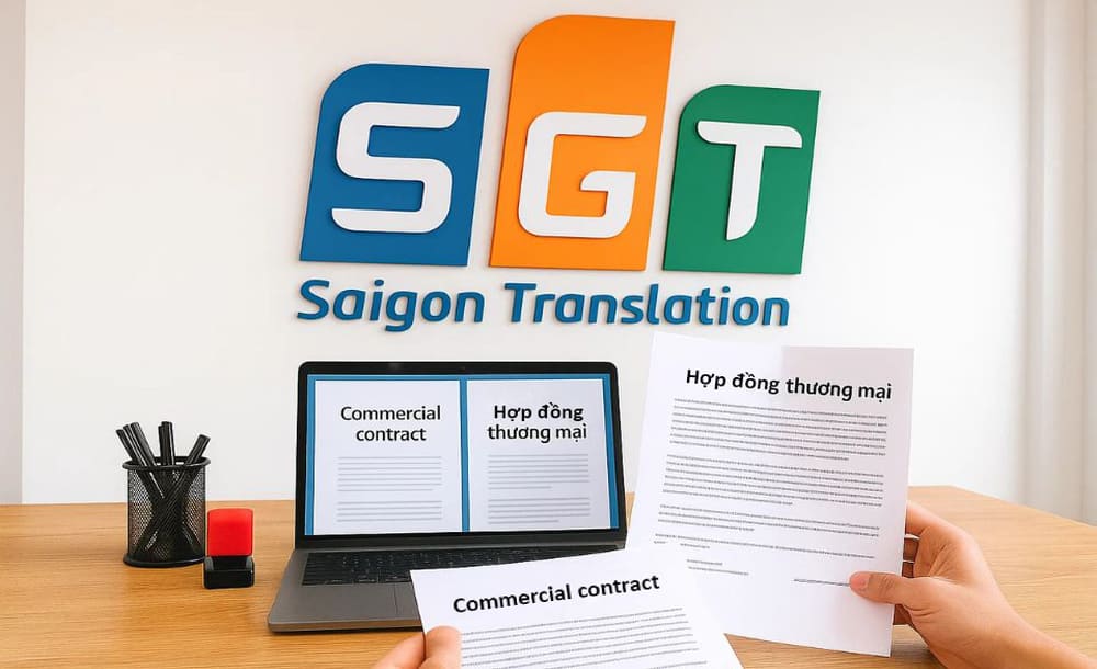 Bản dịch hợp đồng thương mại tiếng Anh tại Sài Gòn với SGT
