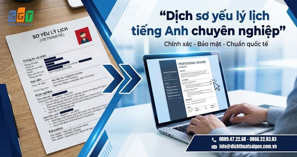 Dịch sơ yếu lý lịch tiếng Anh chuyên nghiệp với Dịch thuật Sài Gòn