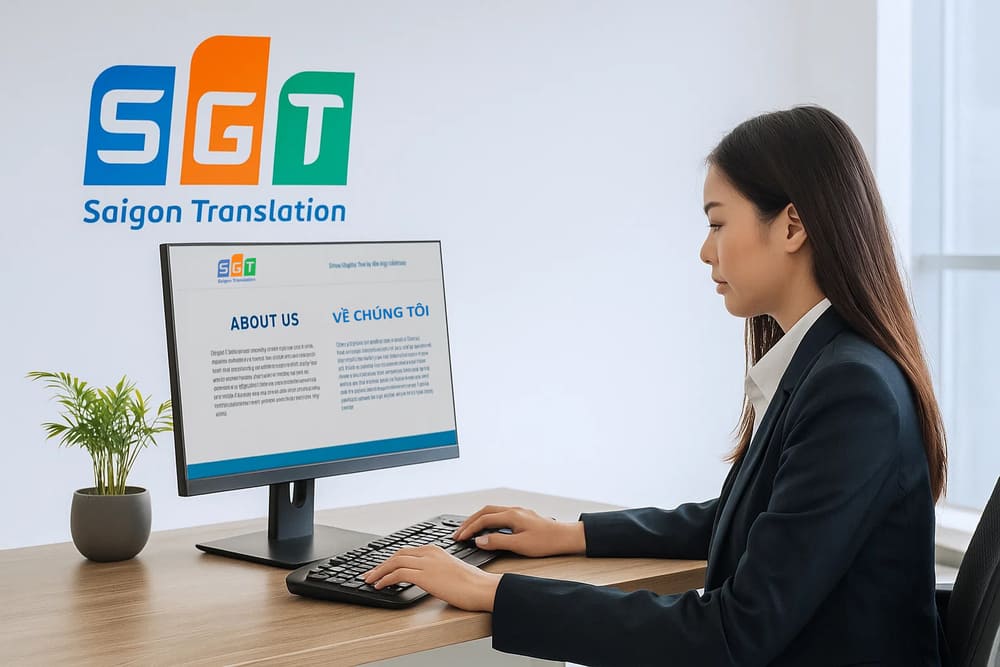 Dịch website tiếng Anh tại Sài Gòn với SGT