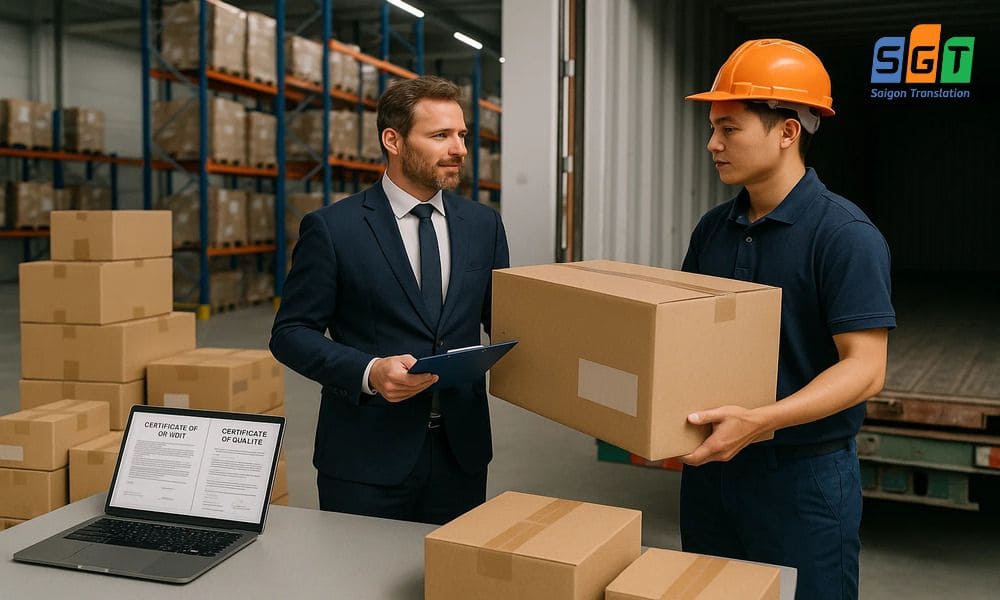 Hàng hóa được xuất khẩu ra quốc tế nhờ bản dịch CO, CQ chuẩn xác, chuyên nghiệp