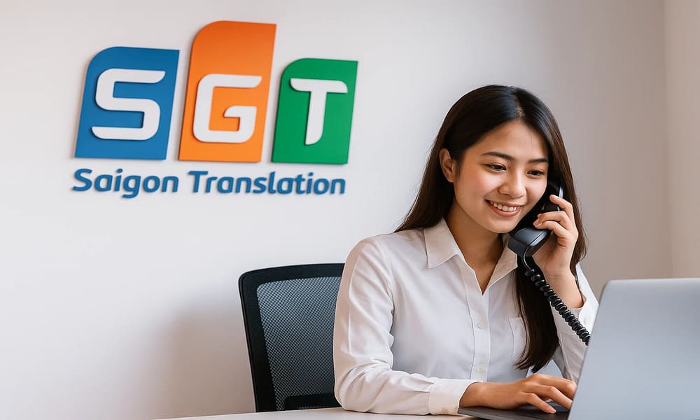 Biên dịch viên tại SGT tư vấn dịch thuật tiếng Nhật tại TP HCM cho khách hàng