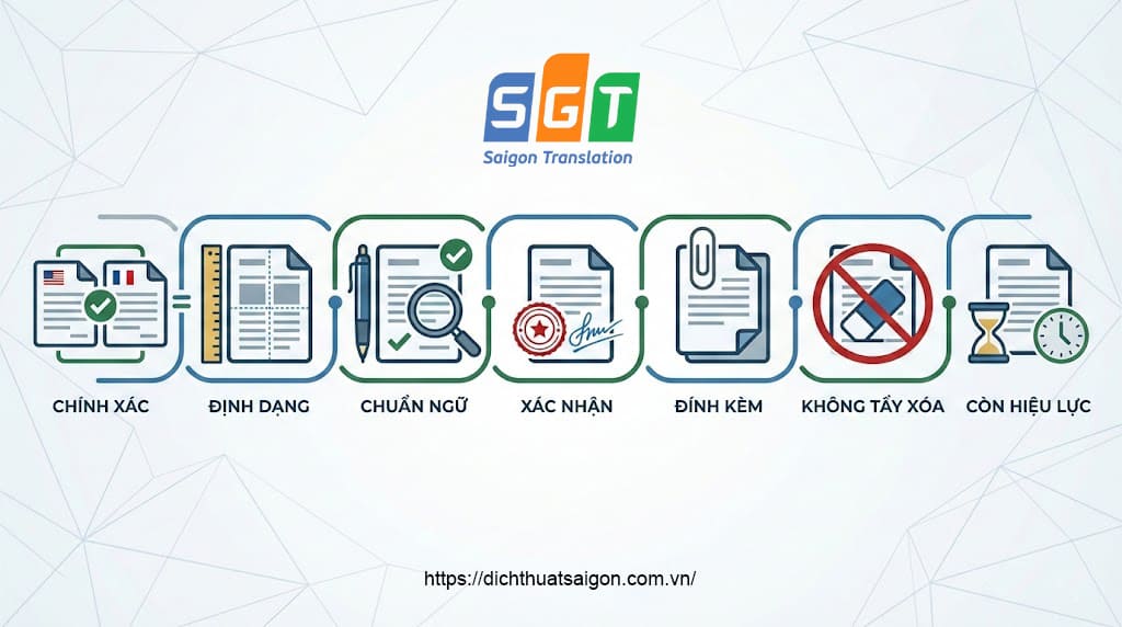 Những yếu tố tạo nên bản dịch công chứng hợp lệ