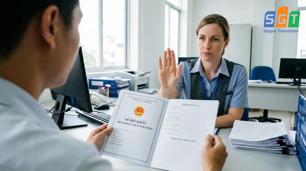 Bản dịch sổ hộ khẩu tiếng Anh bị cơ quan từ chối