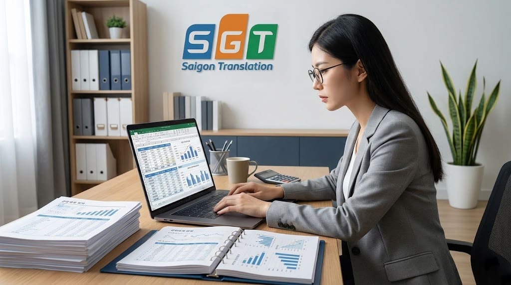 Biên dịch viên Dịch thuật Sài Gòn dịch báo cáo tài chính tiếng Hàn cho doanh nghiệp
