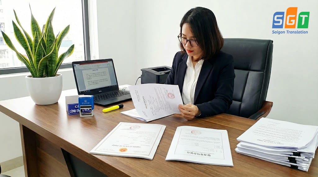 Bản dịch tại Dịch thuật Sài Gòn được công chứng hợp pháp