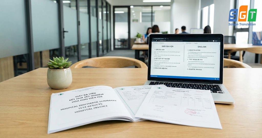 Dịch giấy tờ bệnh viện tiếng Anh tại Dịch thuật Sài Gòn