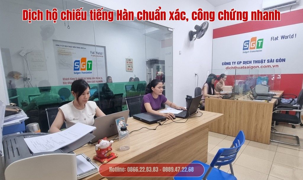 Dịch hộ chiếu tiếng Hàn uy tín, chuyên nghiệp tại Dịch thuật Sài Gòn