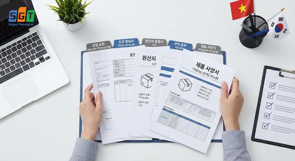 Các loại tài liệu cần thiết khi dịch hồ sơ hàng hóa tiếng Hàn