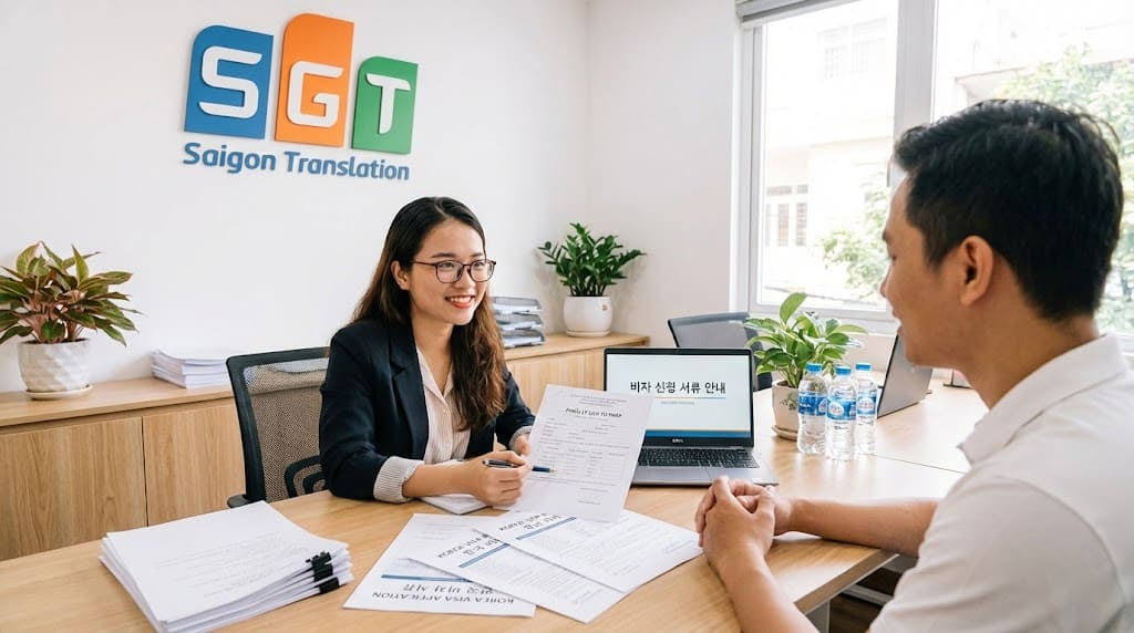 Biên dịch viên Dịch thuật Sài Gòn tư vấn dịch lý lịch tư pháp tiếng Hàn cho khách hàng