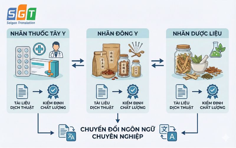 Dịch nhãn hiệu thuốc tiếng Trung tại Sài Gòn với đa dạng các loại nhãn