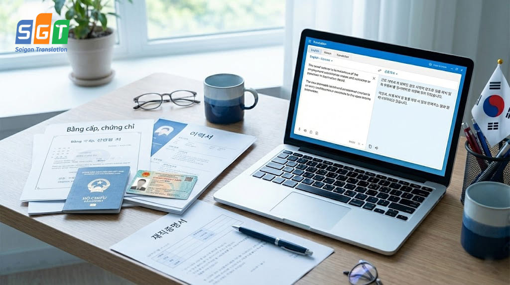 Dịch hồ sơ lao động tiếng Hàn chuẩn xác, chuyên nghiệp tại Dịch thuật Sài Gòn