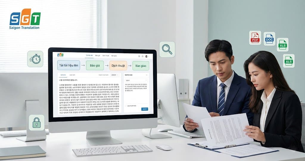 Dịch thuật Sài Gòn nhận dịch thuật tiếng Hàn online cho mọi loại tài liệu