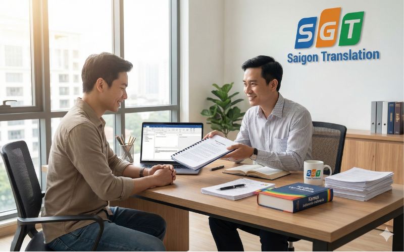 Để có bản dịch thuật tiếng Indonesia chuẩn xác, khách hàng cần cung cấp tài liệu rõ ràng 