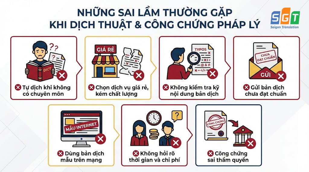 Nhứng sai lầm thường gặp khi dịch thuật công chứng
