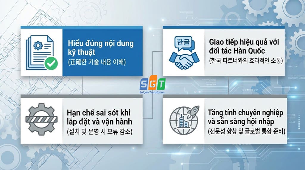 Lợi ích của bản dịch tài liệu kỹ thuật tiếng Hàn chuyên nghiệp