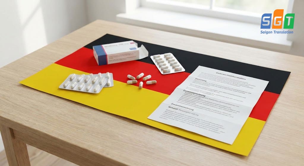 Bản dịch nhãn hiệu thuốc tiếng Đức