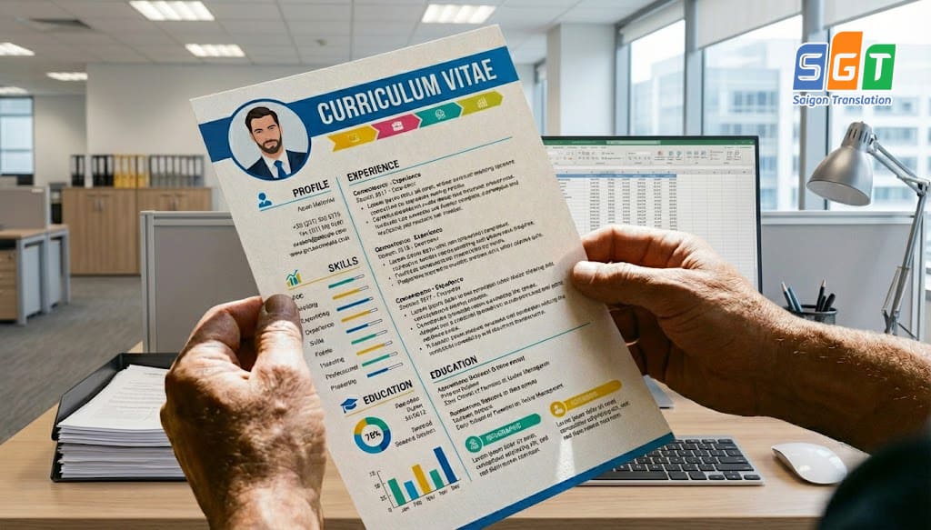 Bản dịch CV học thuật tiếng Anh