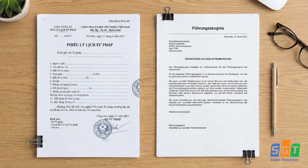 Bản dịch lý lịch tư pháp tiếng Đức