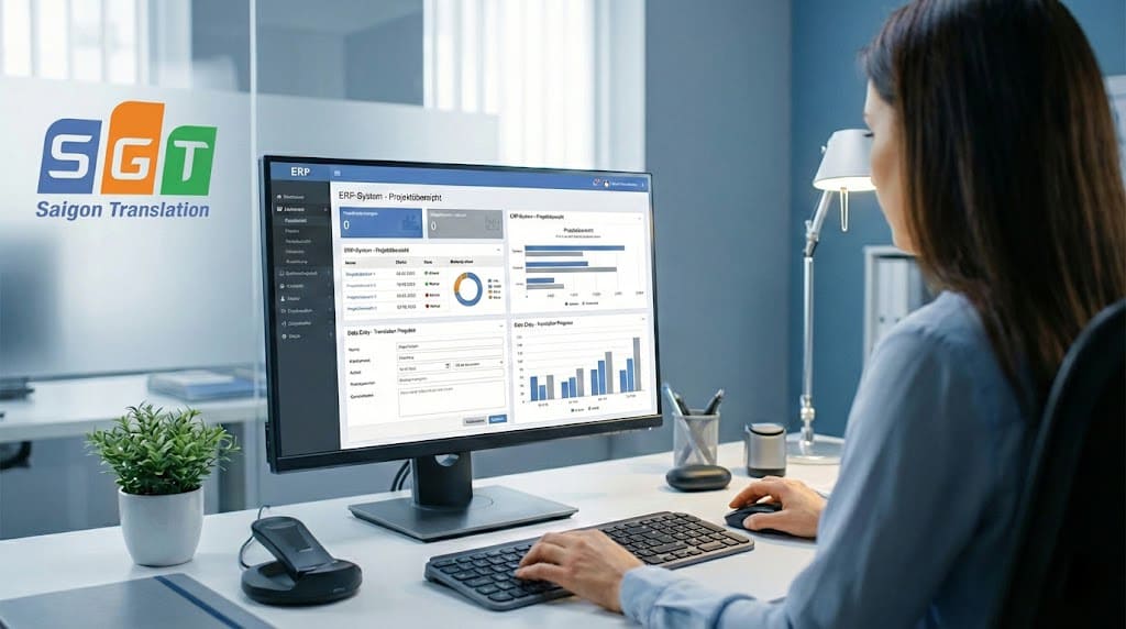 Biên dịch viên Dịch thuật Sài Gòn dịch phần mềm ERP sang tiếng Đức