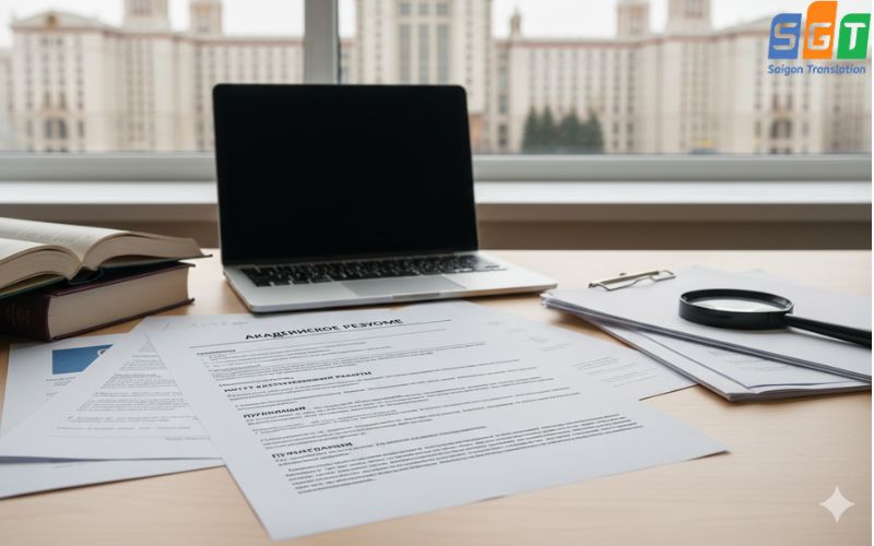 Dịch cv học thuật tiếng Nga