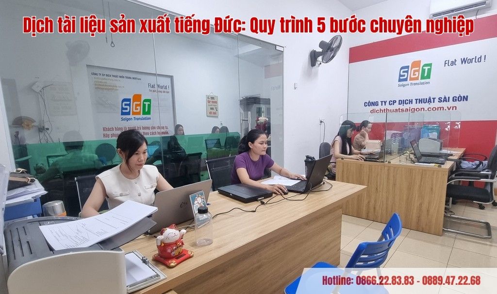 Dịch tài liệu sản xuất tiếng Đức chuẩn xác, chuyên nghiệp tại Dịch thuật Sài Gòn