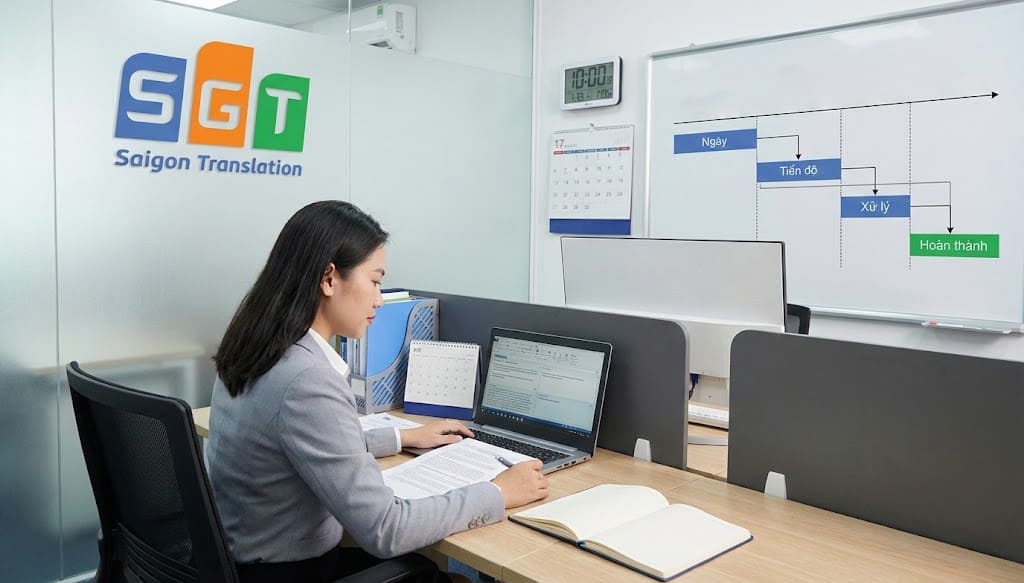 Dịch thuật Sài Gòn luôn tuân thủ thời gian và tiến độ đã cam kết với khách hàng