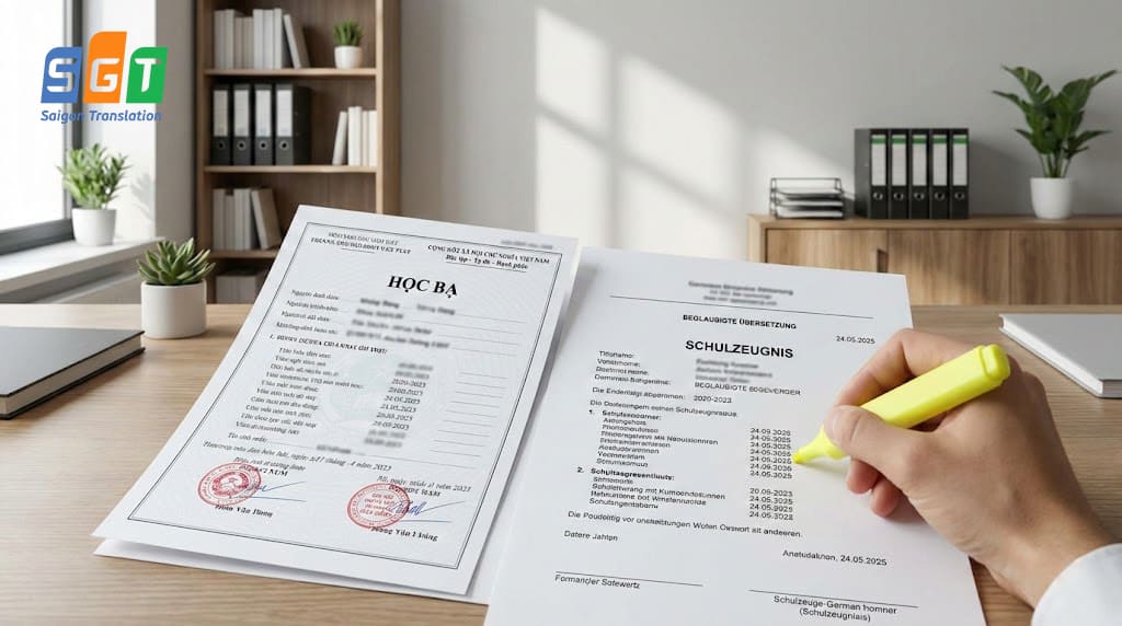 Bản dịch giấy tờ du học tiếng Đức chuẩn xác