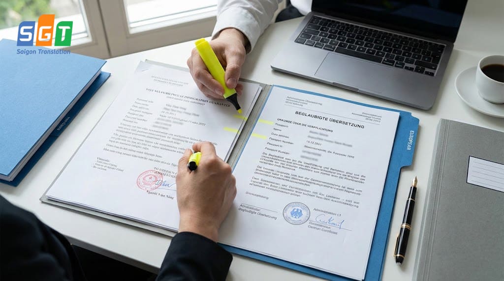 Bản dịch giấy tờ bảo lãnh định cư tiếng Đức đạt chuẩn