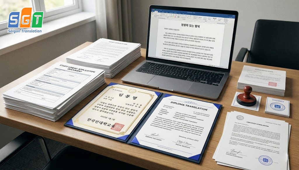 Bản dịch bằng cấp tiếng Hàn chính xác