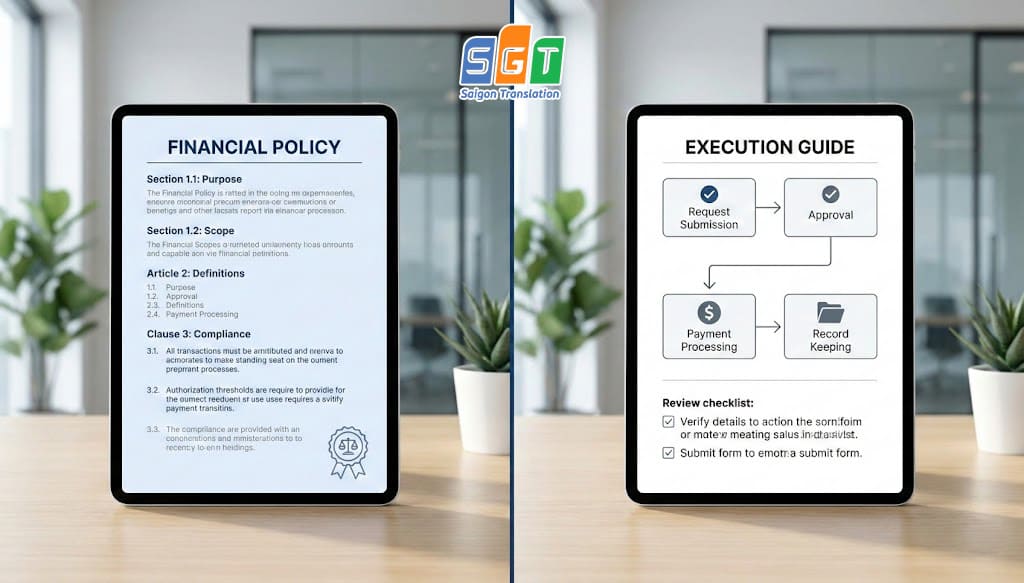 Bản dịch chính sách tài chính tiếng Anh