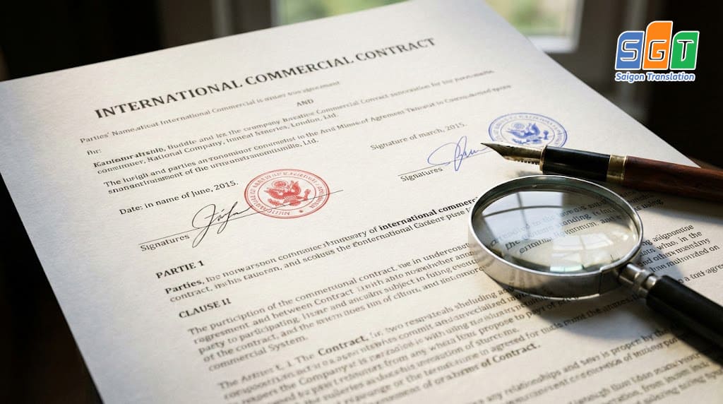 Bản dịch hợp đồng thương mại quốc tế tiếng Anh