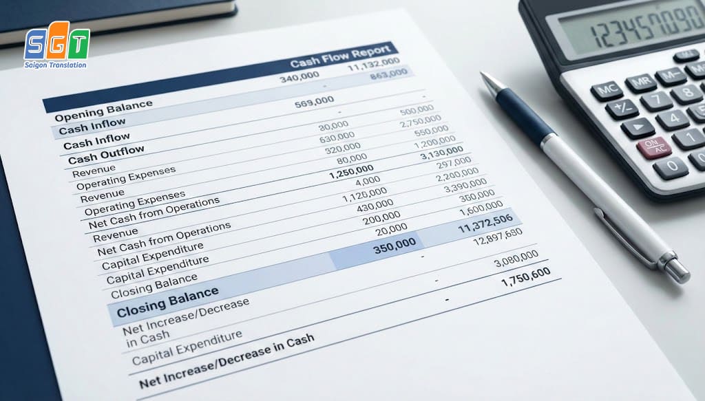 Bản dịch tài liệu ngân quỹ tiếng Anh