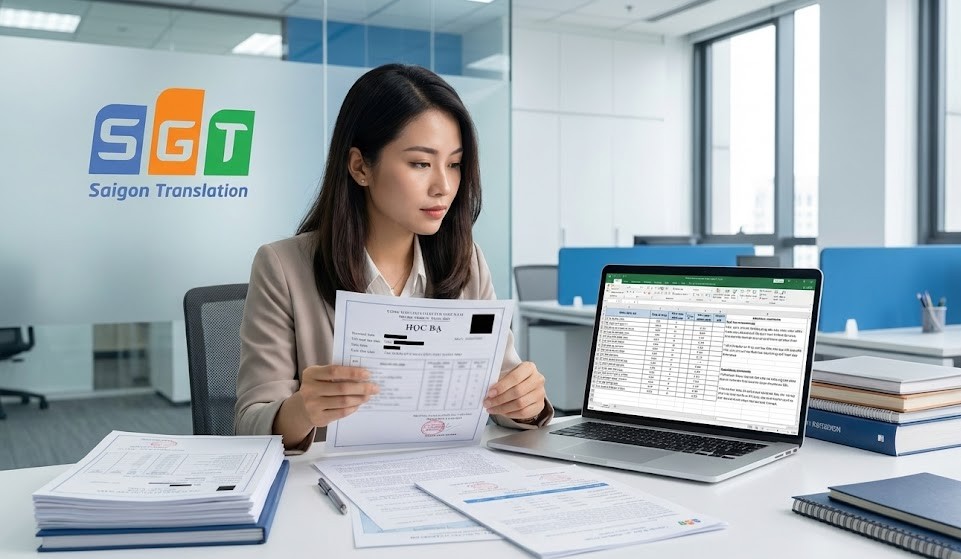 Biên dịch viên Dịch thuật Sài Gòn dịch học bạ sang tiếng Hàn
