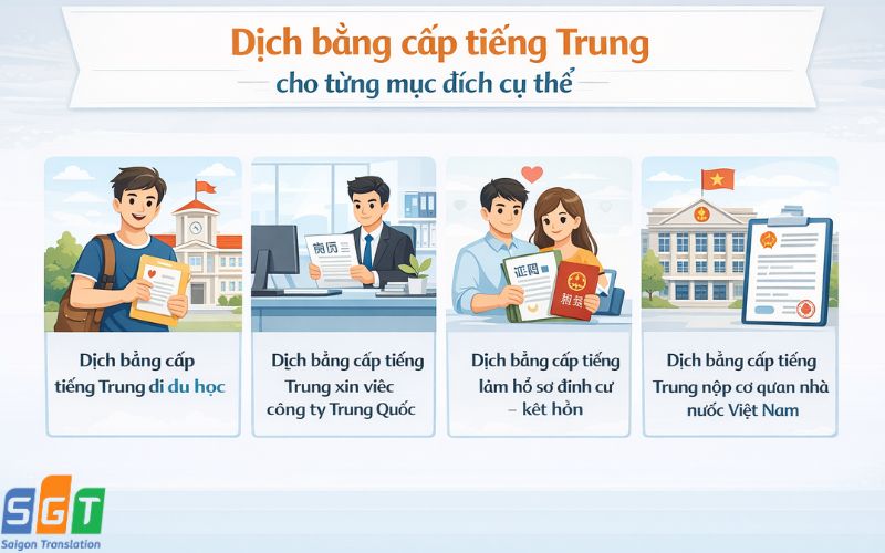 Dịch bằng cấp tiếng Trung
