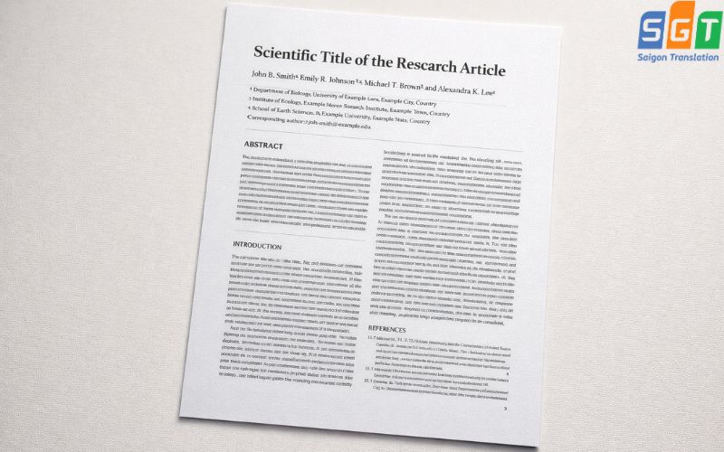 Dịch bài báo khoa học chuyên nghiệp, chuẩn xác