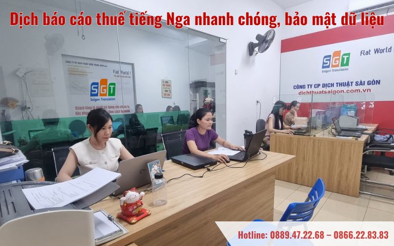 Dịch báo cáo thuế tiếng Nga
