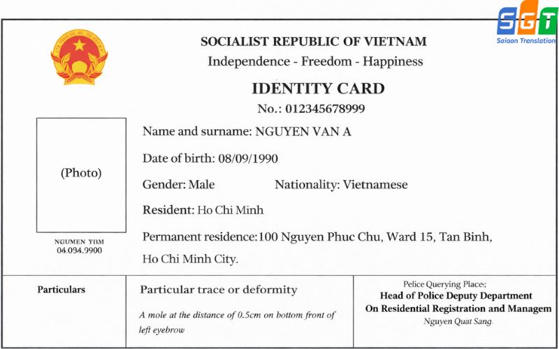 Dịch căn cước công dân tiếng Nhật chuyên nghiệp