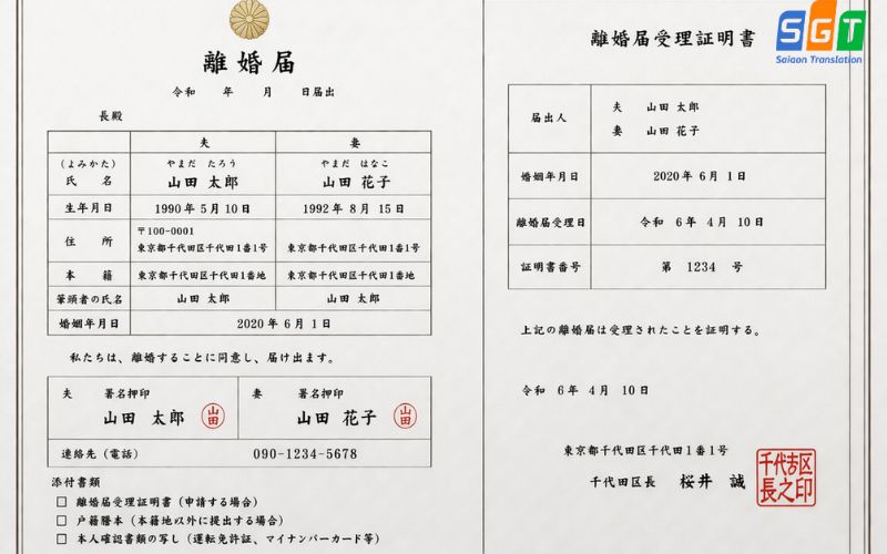 Dịch giấy ly hôn tiếng Nhật chuyên nghiệp, nhanh chóng