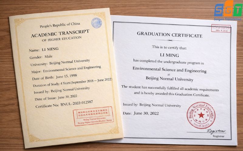 Dịch thuật bằng cấp nhanh chóng, chuẩn xác 