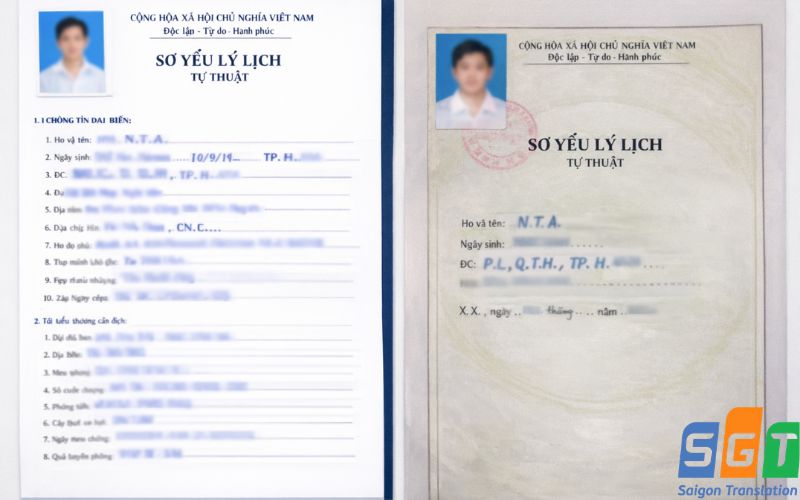 Dịch thuật sơ yếu lý lịch chuyên nghiệp, nhanh chóng