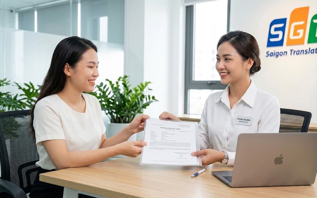 Khách hàng nhận bản dịch chuẩn xác, nhanh chóng 