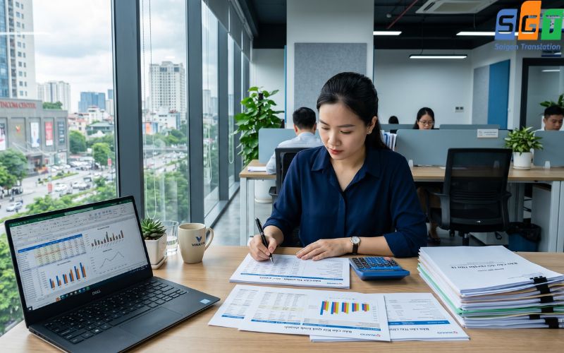 Báo cáo tài chính tiếng Thái chất lượng 
