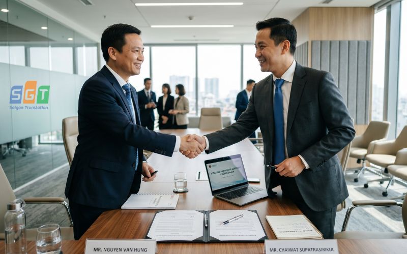 Dịch giấy phép kinh doanh tiếng Thái