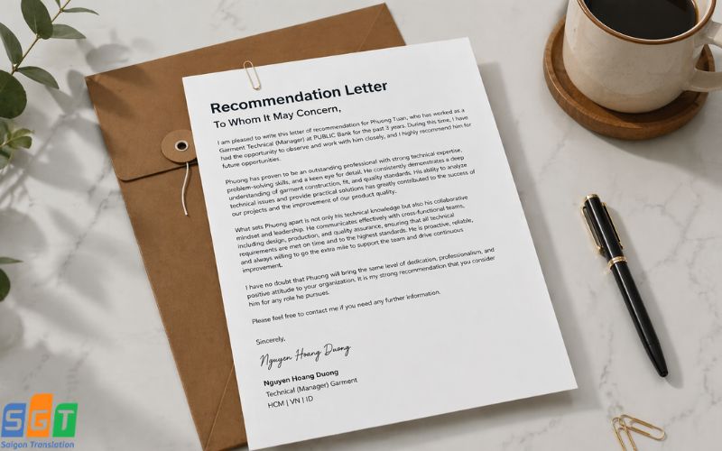 Dịch thư giới thiệu tiếng Thái chuẩn xác, uy tín 